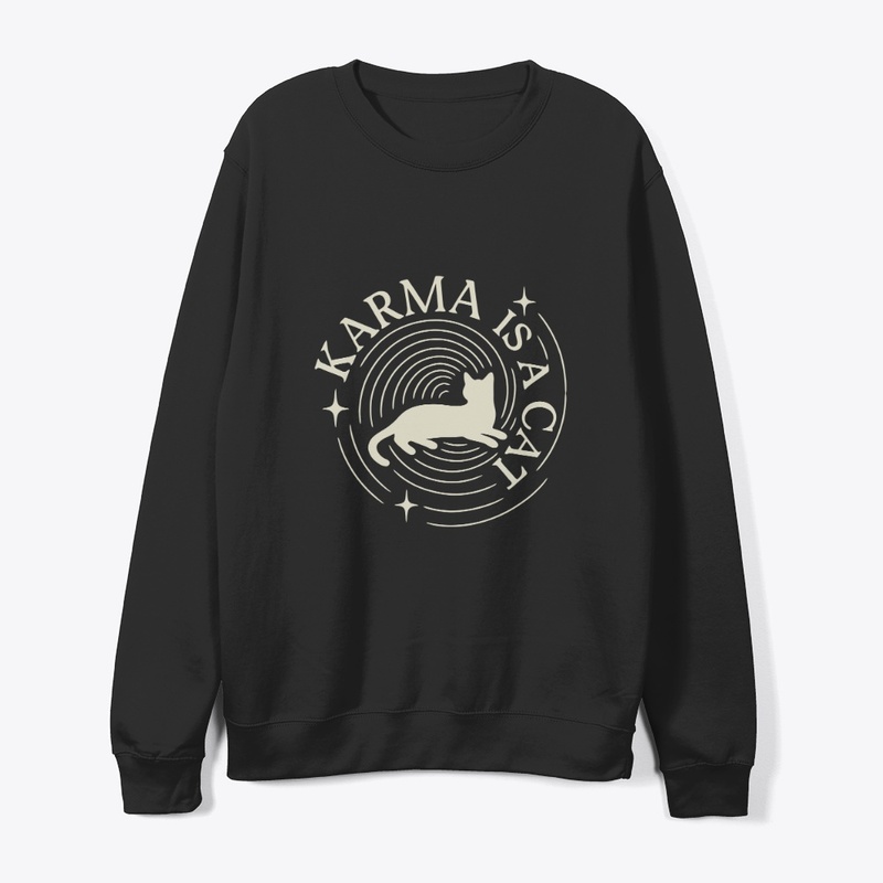 Karma Is a Cat Pastel Art Gift  