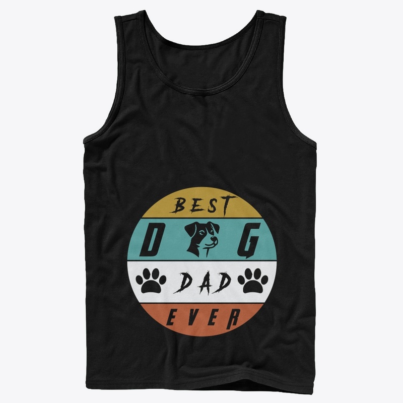 Best Dog Dad Ever Vintage T-Shirt Design