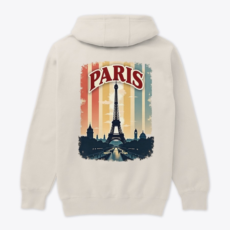 Retro Paris Eiffel Tower 