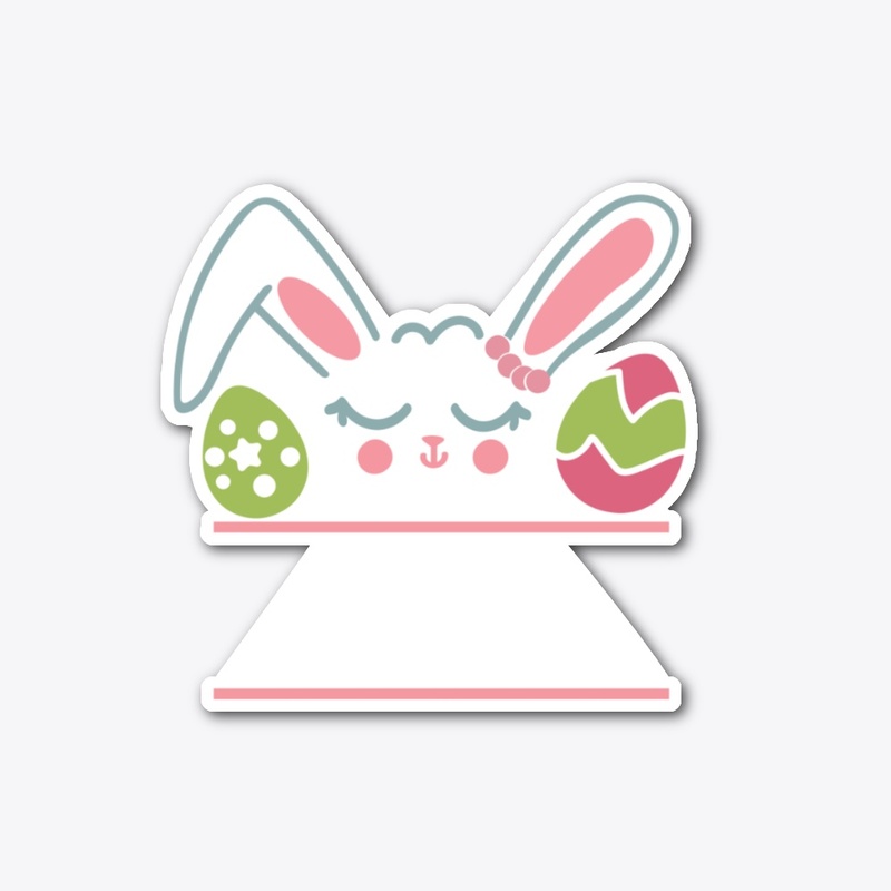 Split Easter Bunny with Eggs