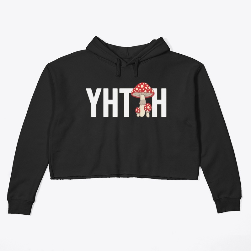 YHT_H Cropped Hoodie (white letters)