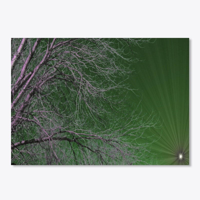 green glowing sun