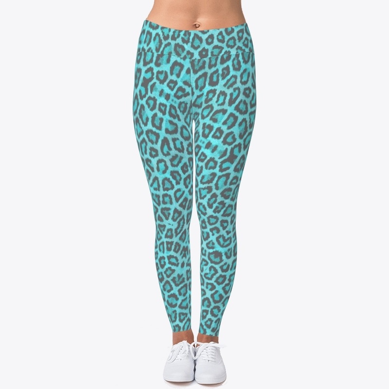 Blue Ice Leopard Pattern