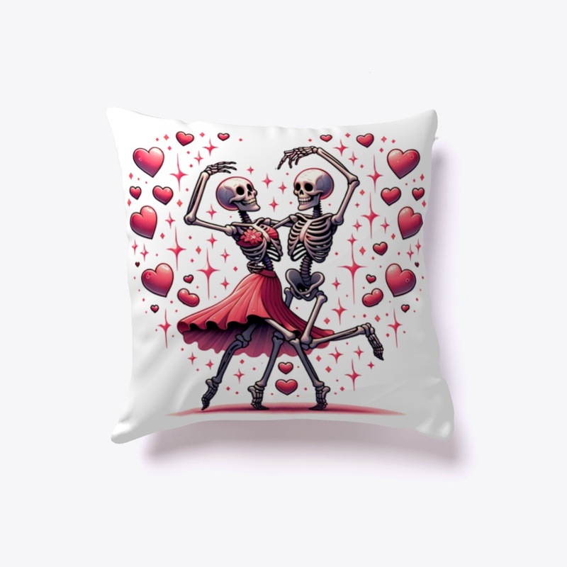 Dancing Cute Skeleton for Valentines Day