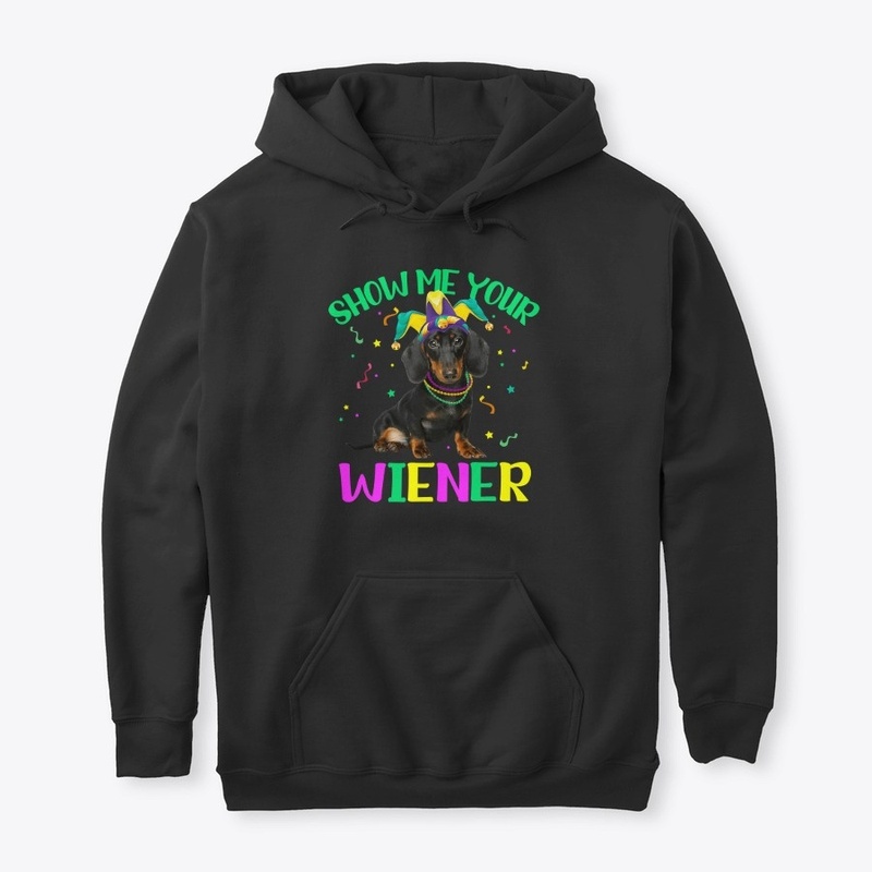 Wiener Mardi Gras Jester Hat Dachshund