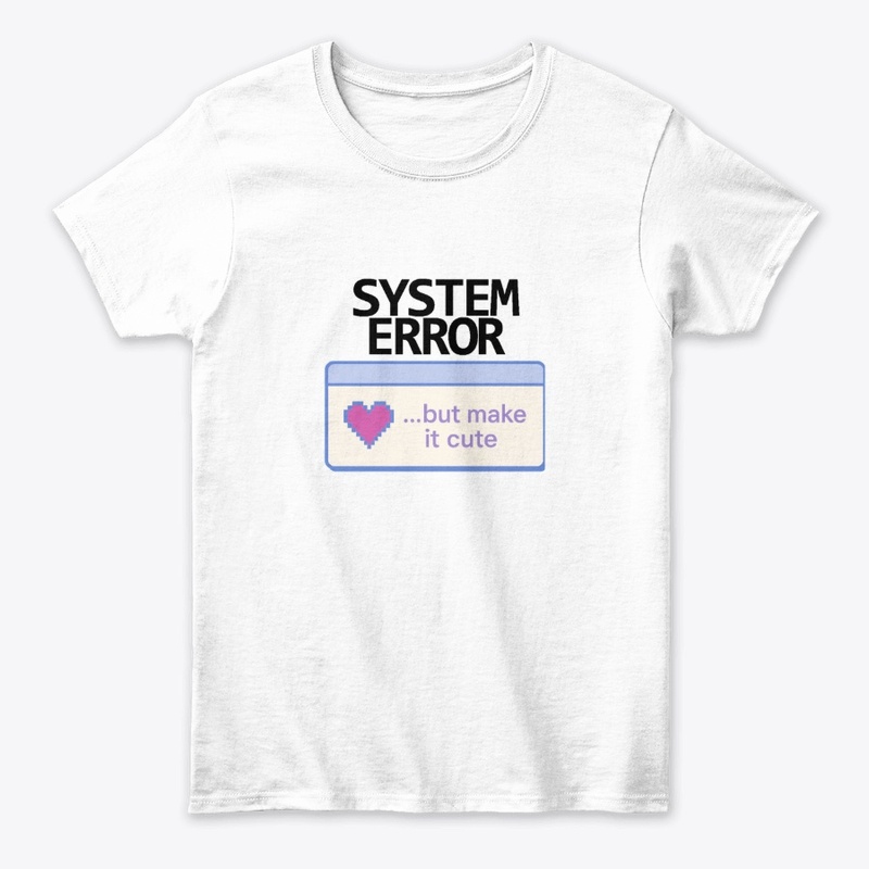 System Error (BLACK) Y2K Glitch Merch