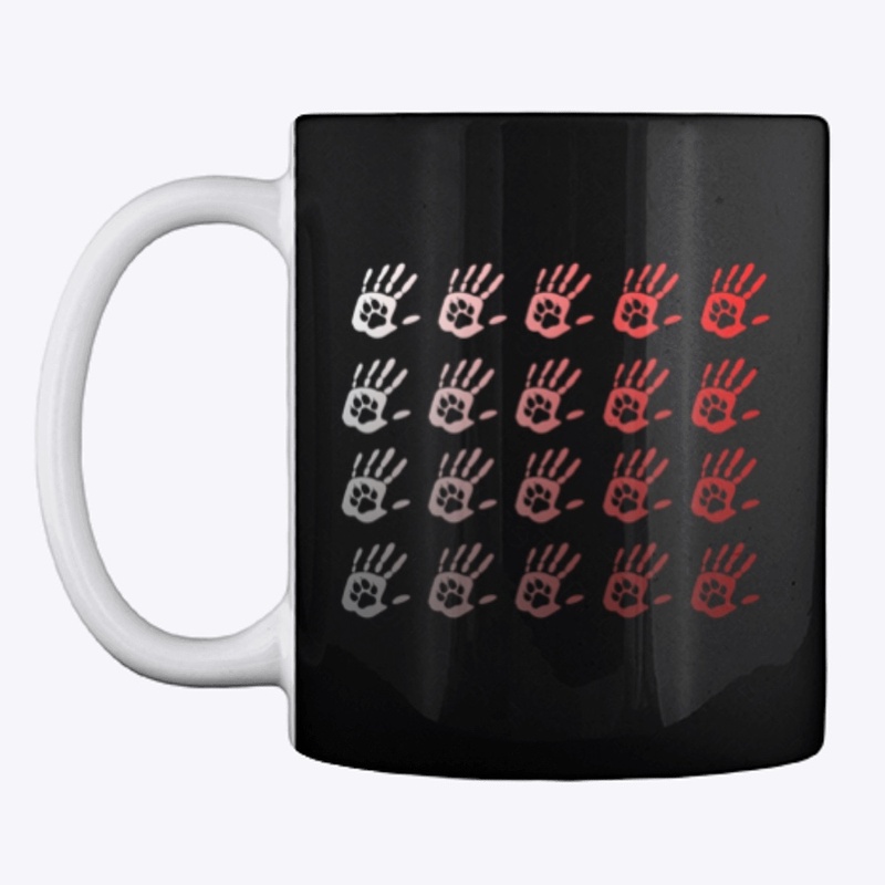 Taza Mosaico Huellas r/b, 4EverDogs