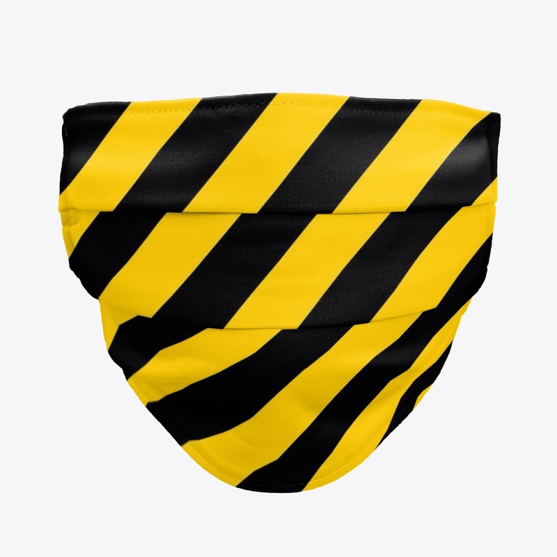 Black-Yellow Striped Face Mask