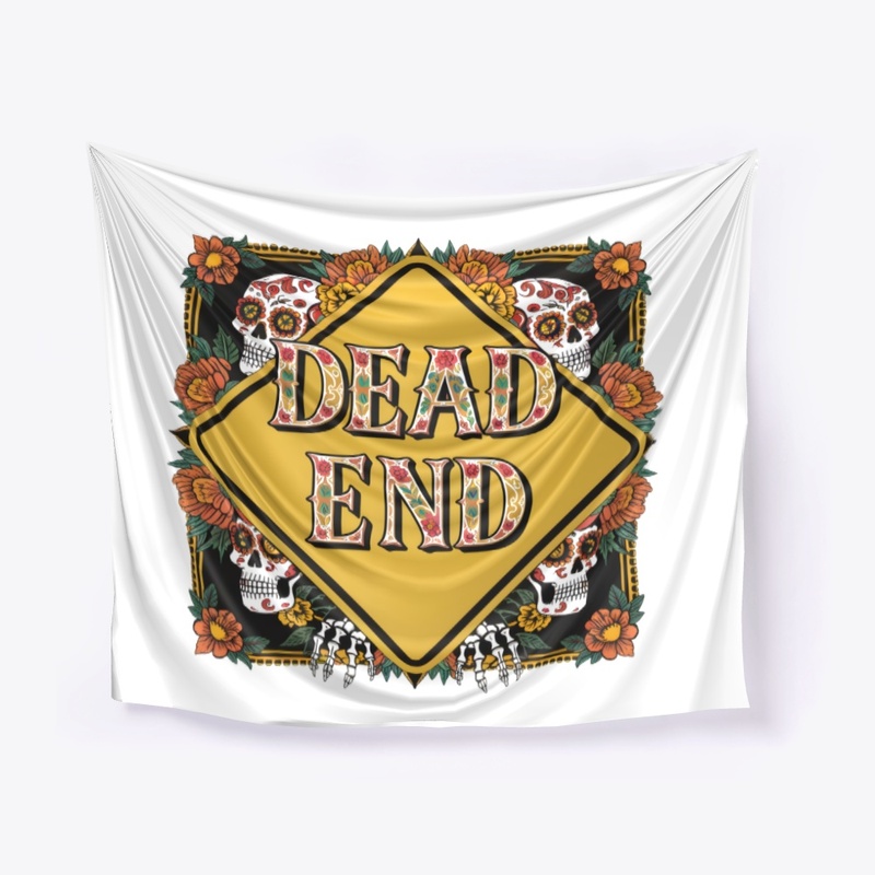 Dead End Día de los Muertos Road Sign