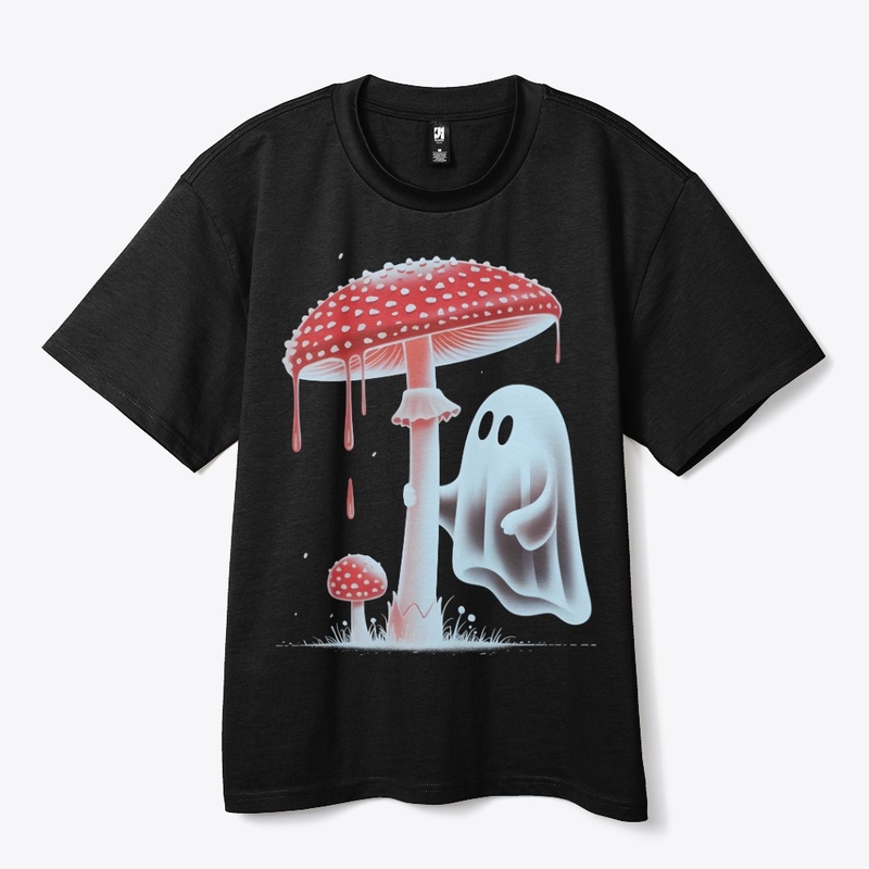 Whimsical Ghost & Mushroom Drip