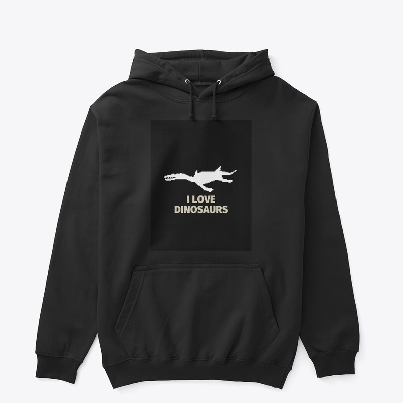 Pixel Art Dinosaur 12 Black