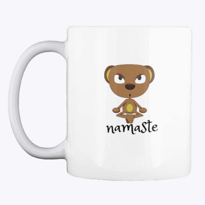 Namaste Yoga dog t-shirt design.