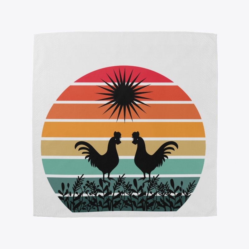 Retro vintage sunset design