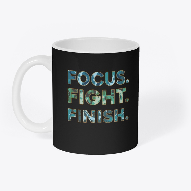 Focus. Fight. Finish Typo.T-shirt.