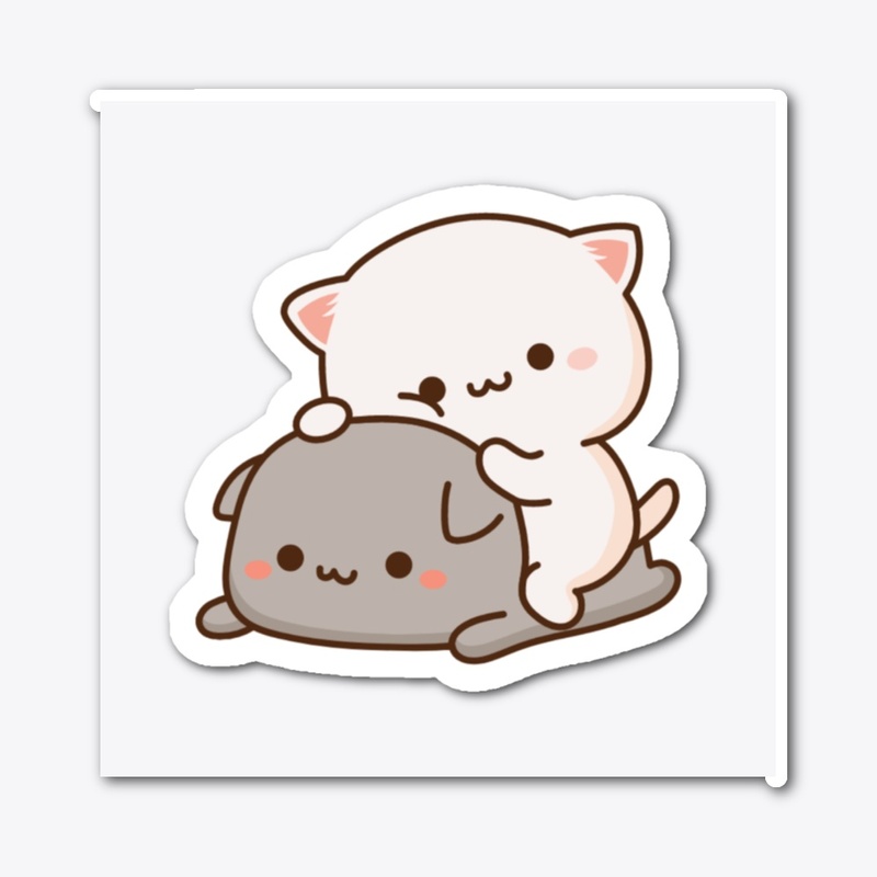 peach sitting on goma