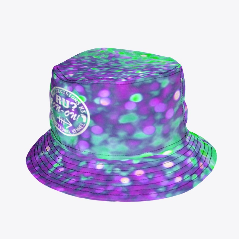Purple & Green Glitter Print