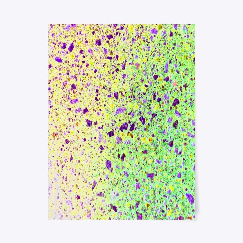 yellow green purple splotchy