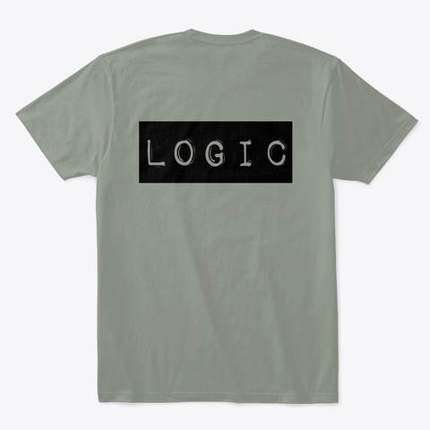 Typewriter Logic Grey T-Shirt Back
