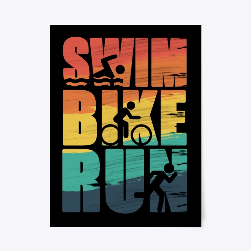 Triathlon Sports swim bike run T-Shirt