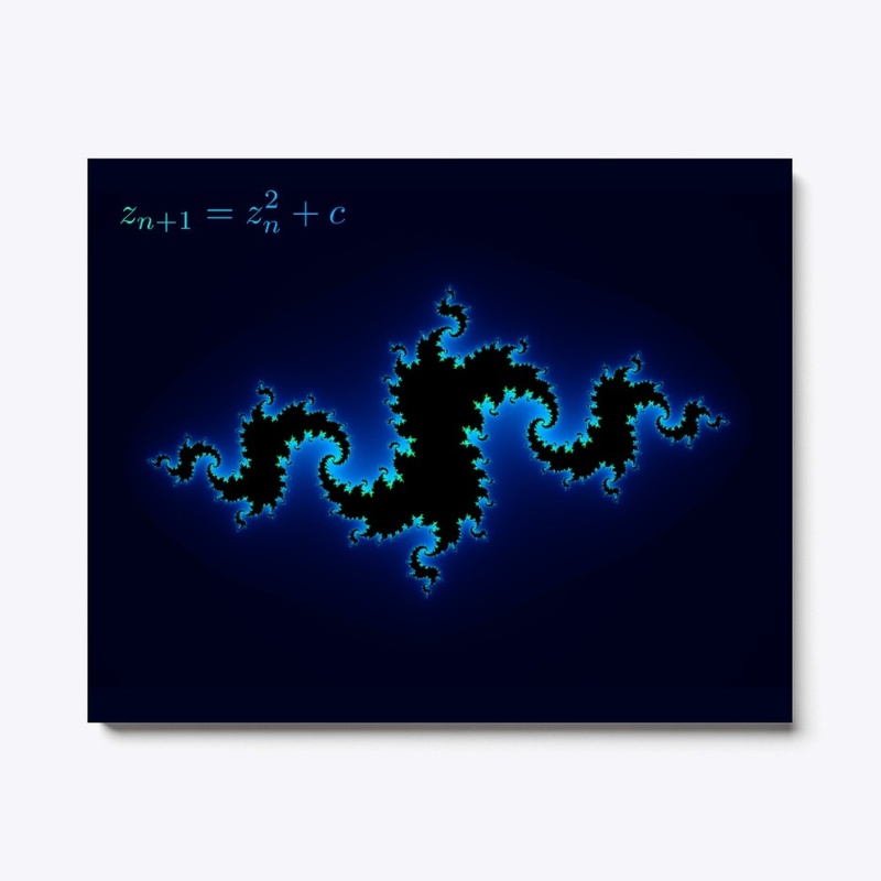 Julia Fractal Blue Color Coding
