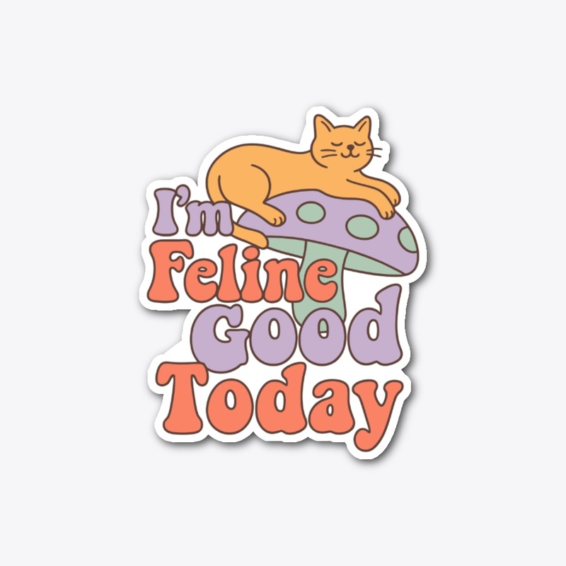 I’m Feline Good Retro Cat Tee