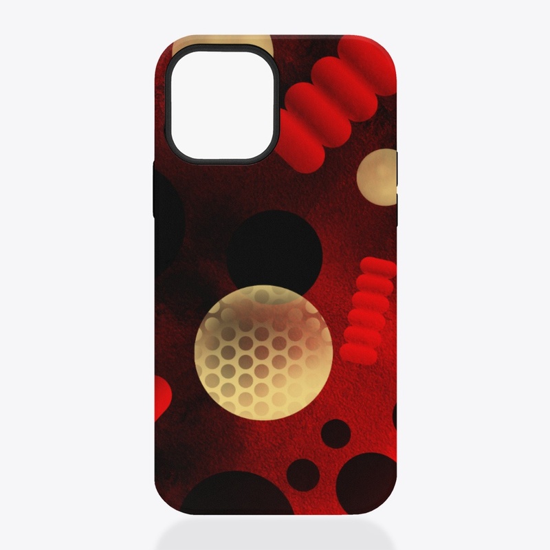 Bright Red Yellow Abstract Design 