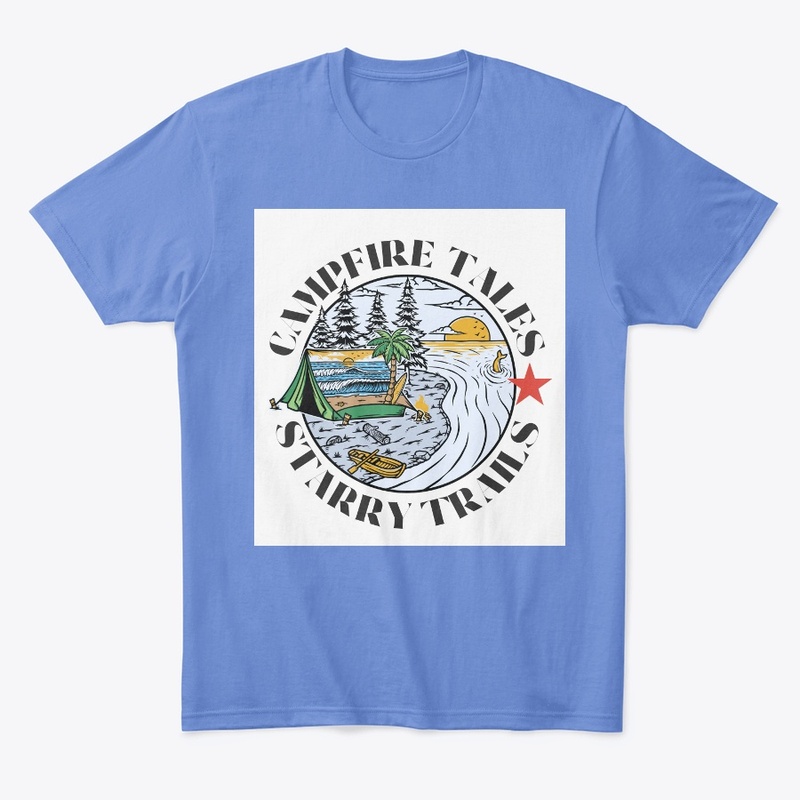 Camp fire tales logo design t- shirt 