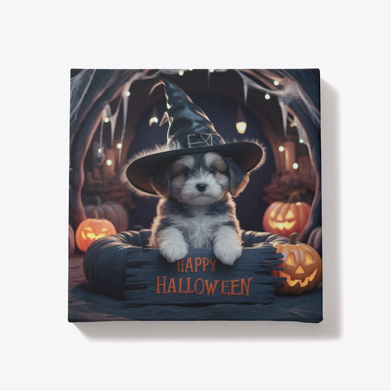 Halloween Puppy Art: Witch Hat