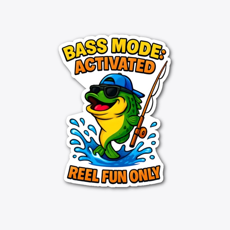 Bass Mode Fishing Fun Tee