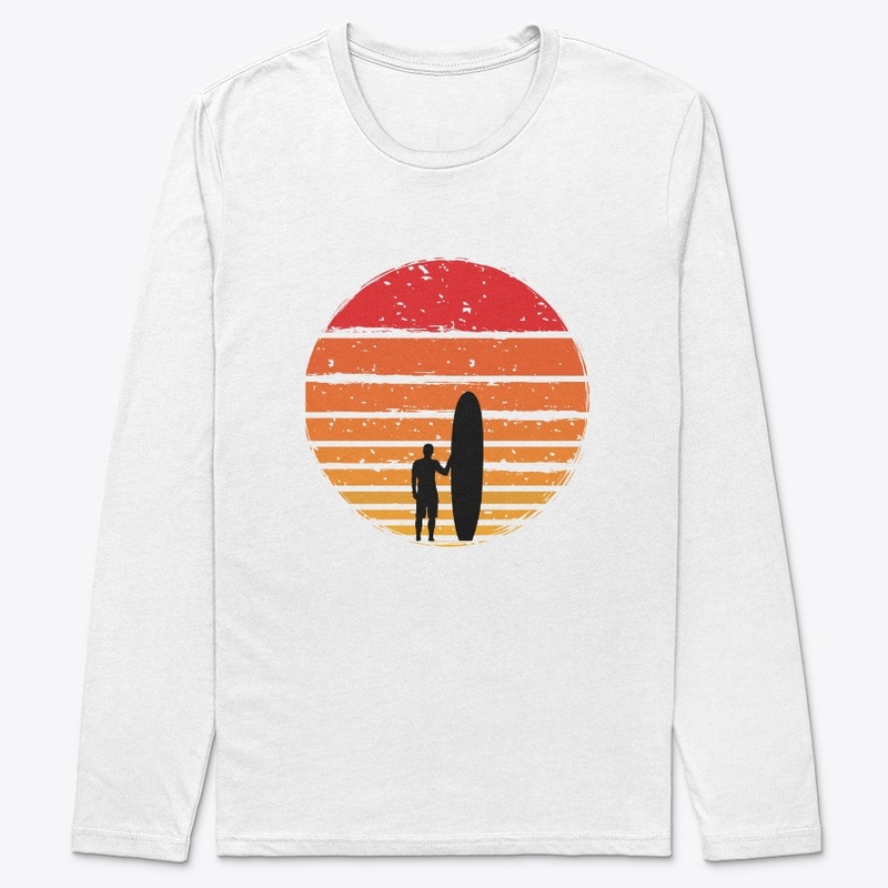 Male Surfer Sunset Beach 