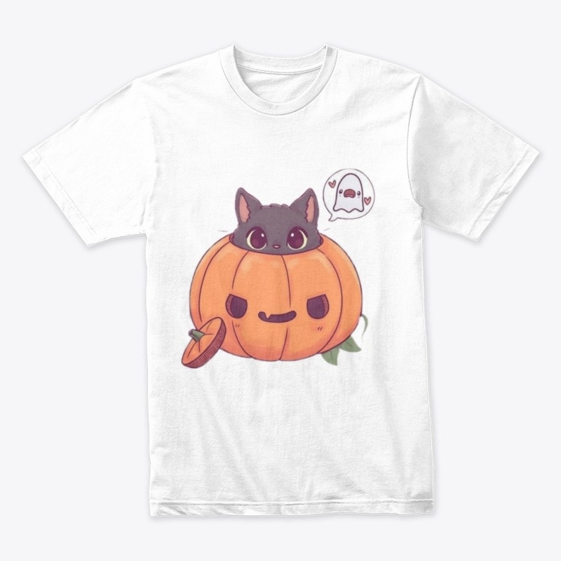CUTE PUMPKIN AND CAT STICKER SHIRTS