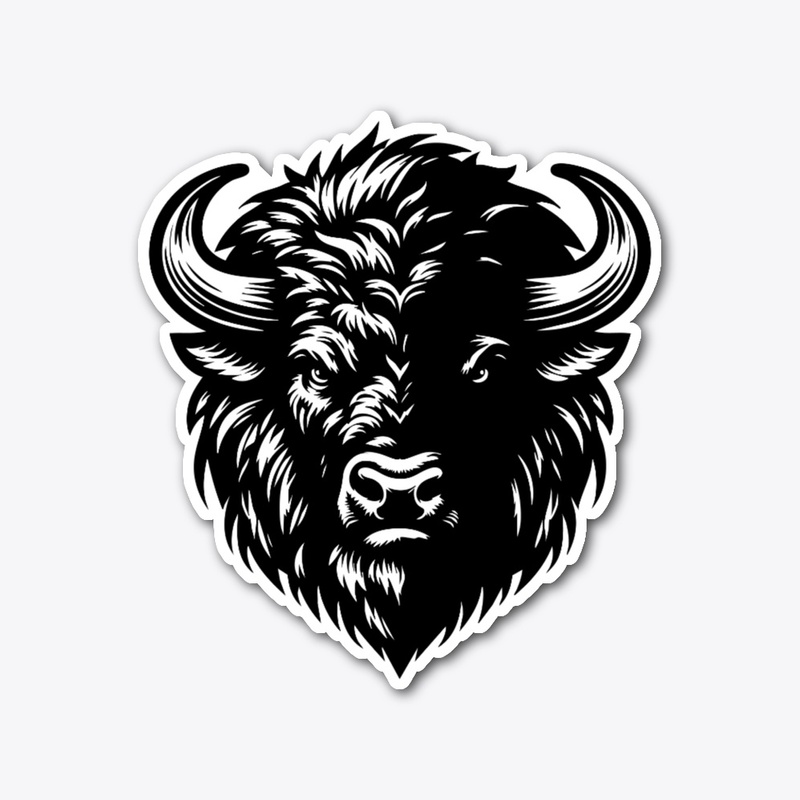 Fierce Angry Bison Graphic