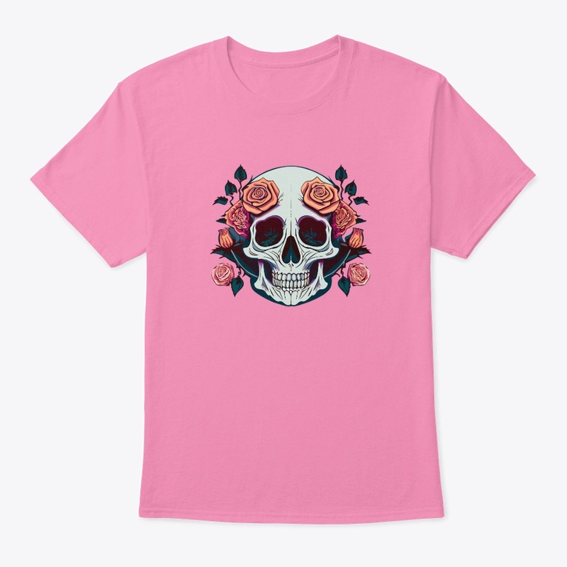 skull with roses