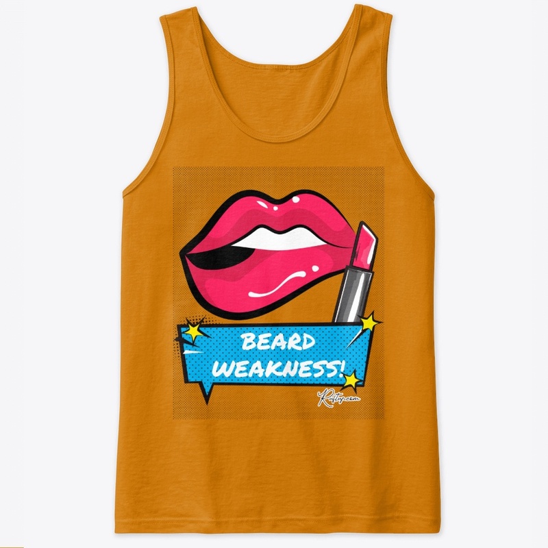 Lip Bite Pop Art Beard Weakness