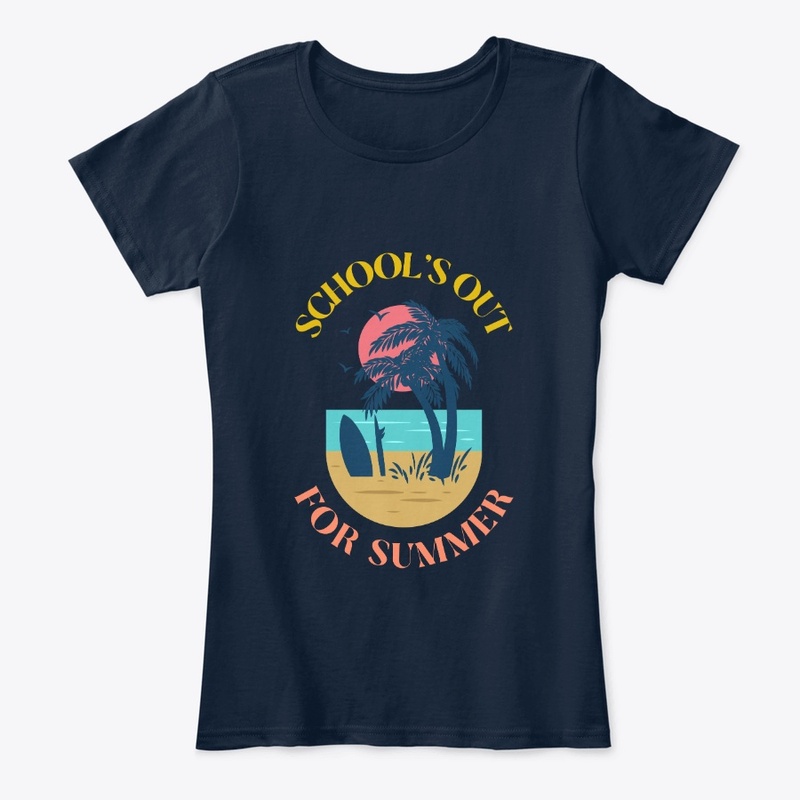 Retro School's Out for Summer Beach