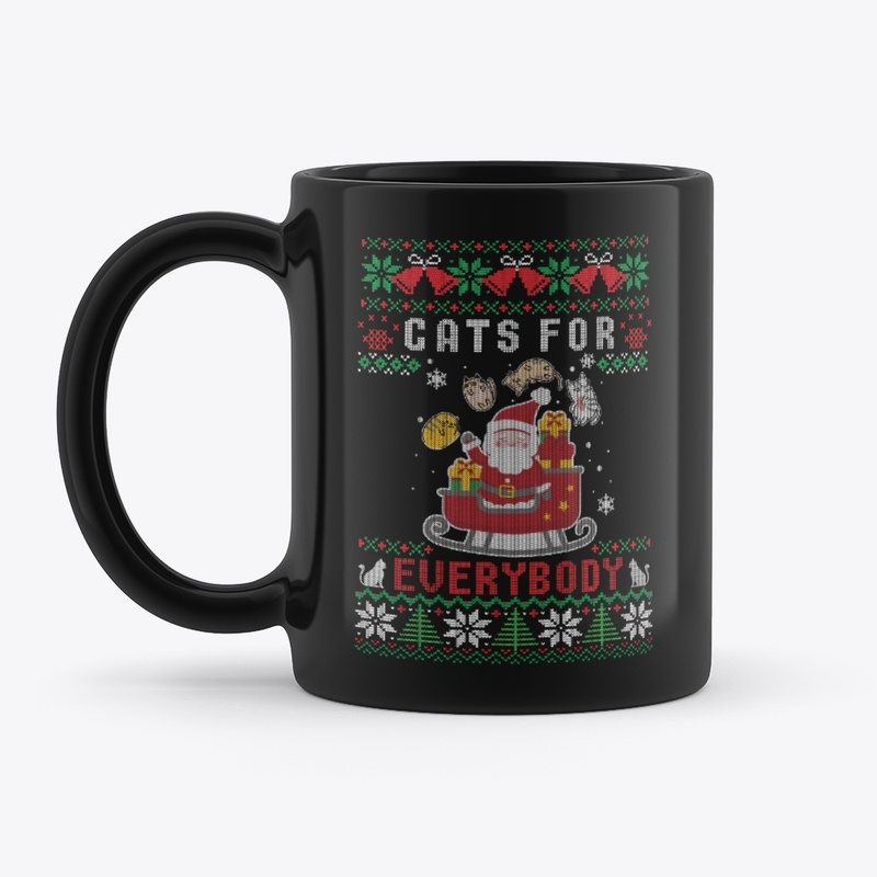 Funny Santa cat ugly christmas sweater
