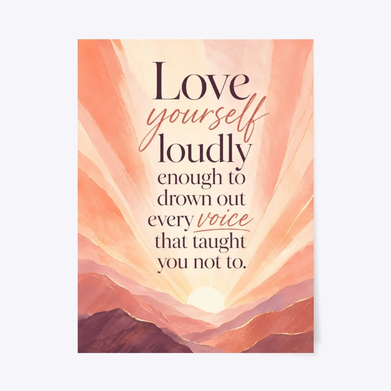 Love Yourself Sunrise Wall Art