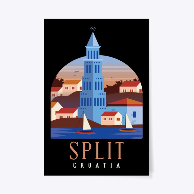 Croatia Skyline Split Cool Souvenir Gift