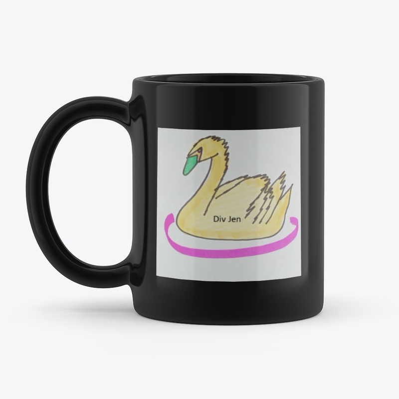 Div Jen Black Mug