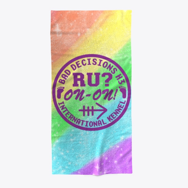 Pastel Rainbow Glitter Towel