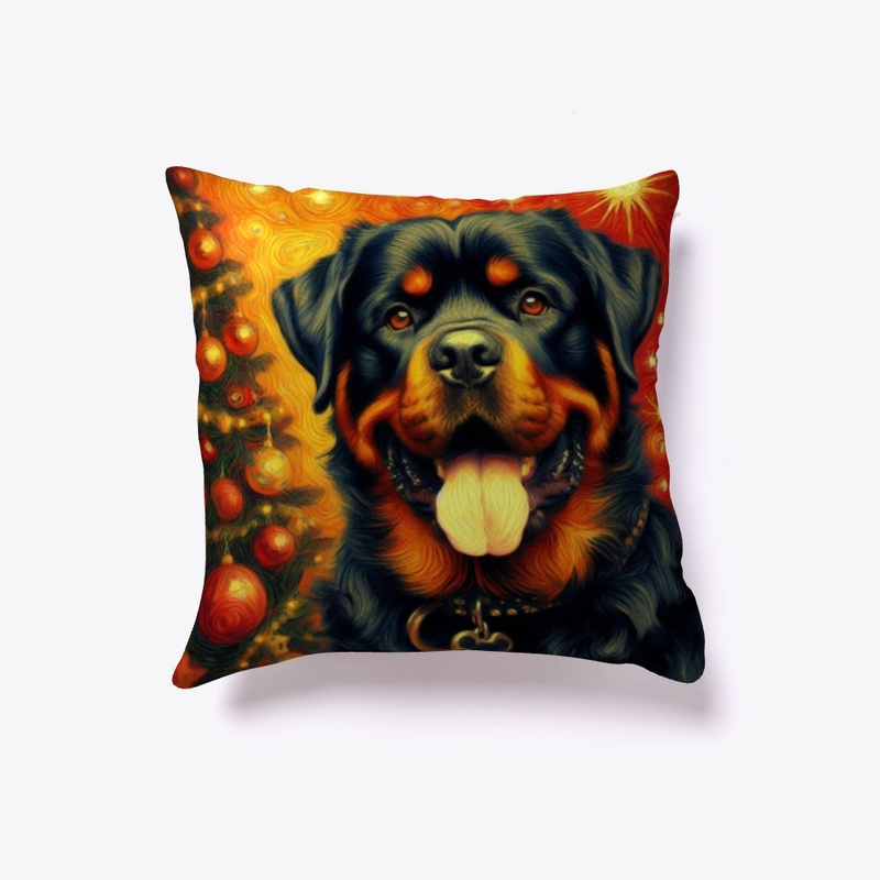 Rottweiler Christmas Portrait