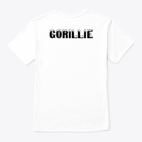 Super Gorillie Design White Camiseta Back