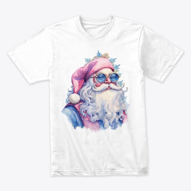 Christmas Hipster Santa with Sunglasses