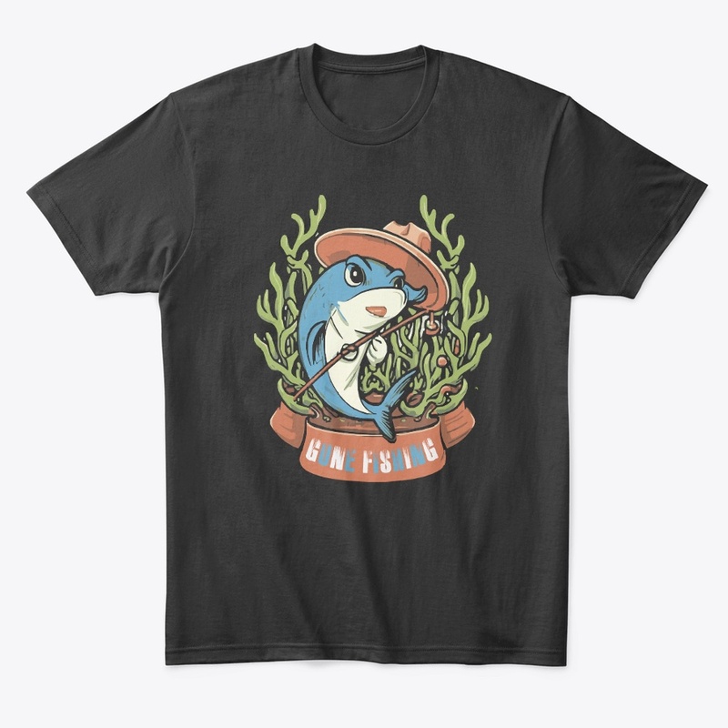 Gone fishing t-shirt design