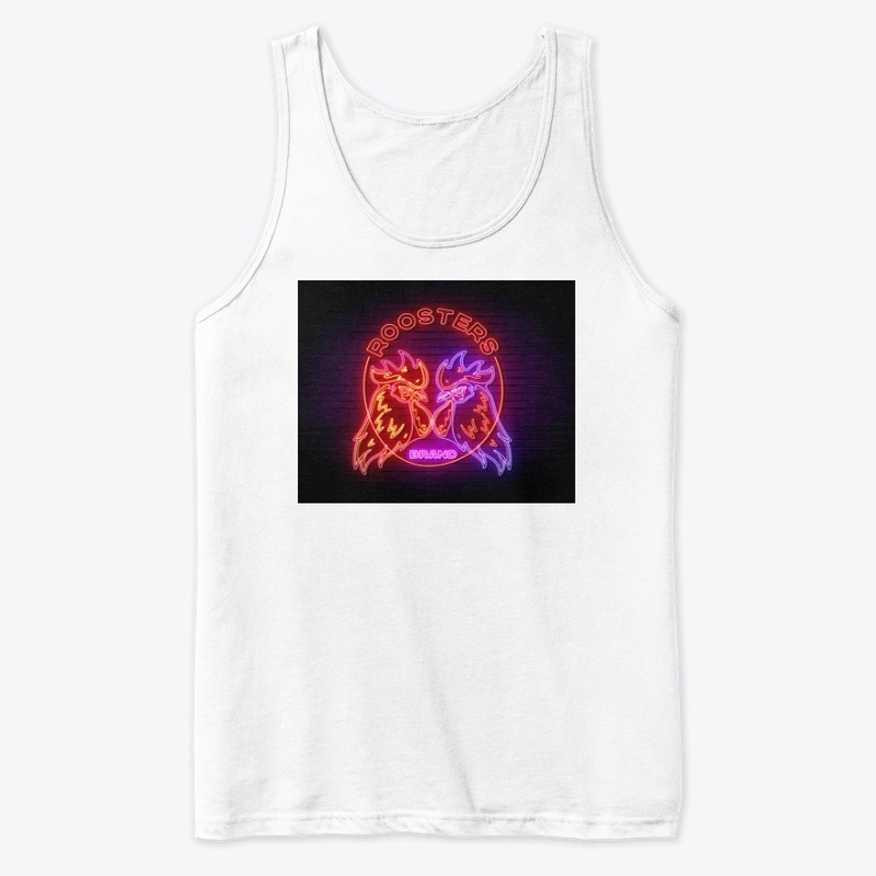 neon rooster t shirt