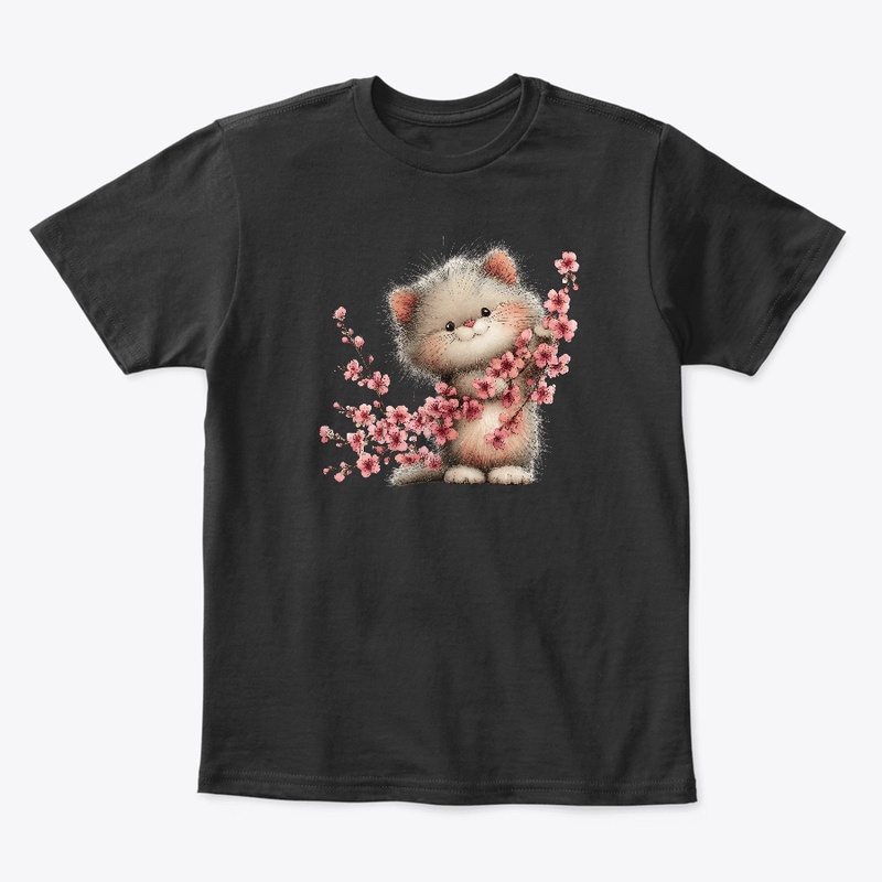 Cherry Blossom Kitten Tee