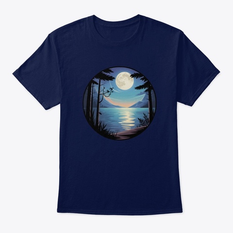 Moonlight Lake  Navy T-Shirt Front