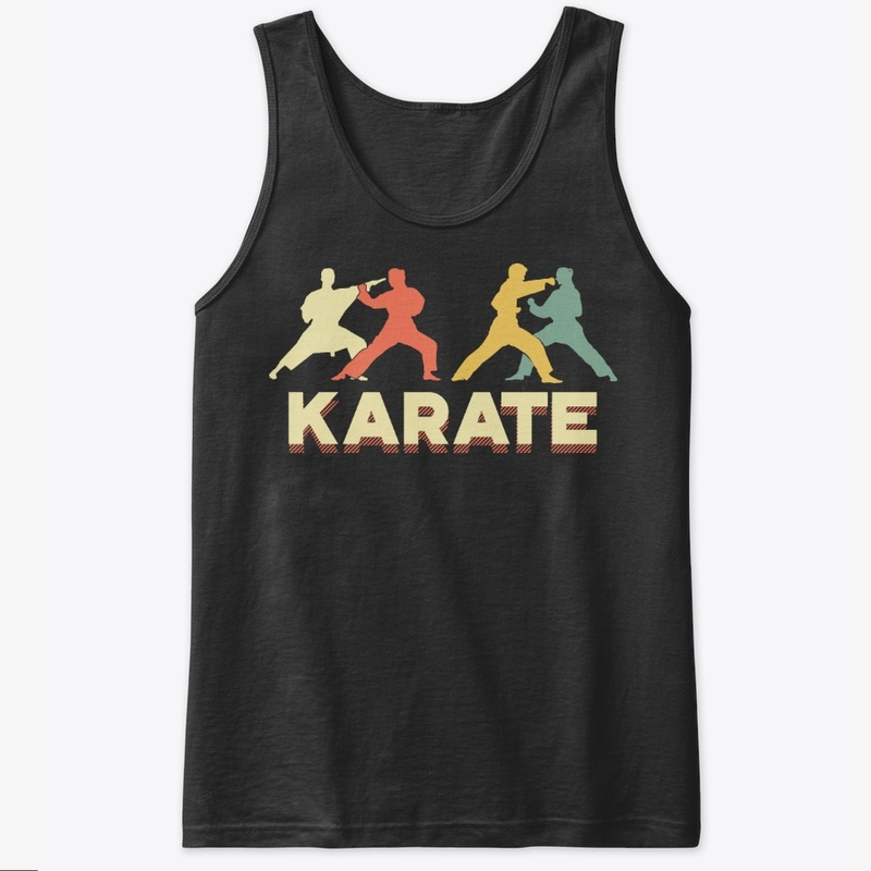 Retro Silhouette Vintage Karate Lover