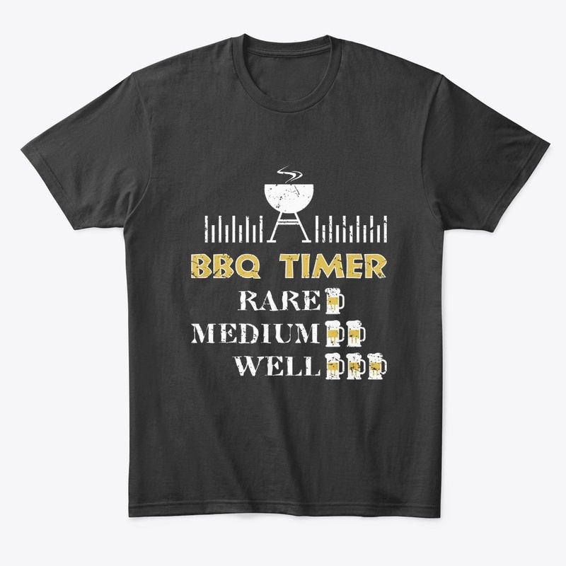 BBQ Timer Barbecue Shirt Funny Grill Gri