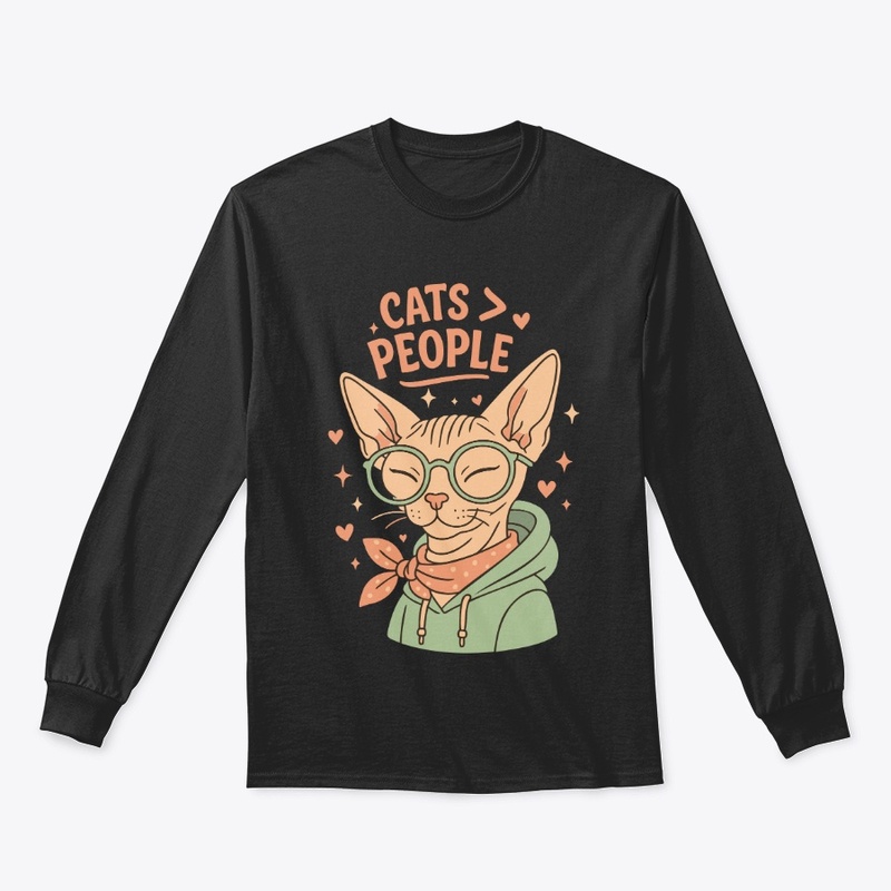 Cats Over People Hoodie Cat